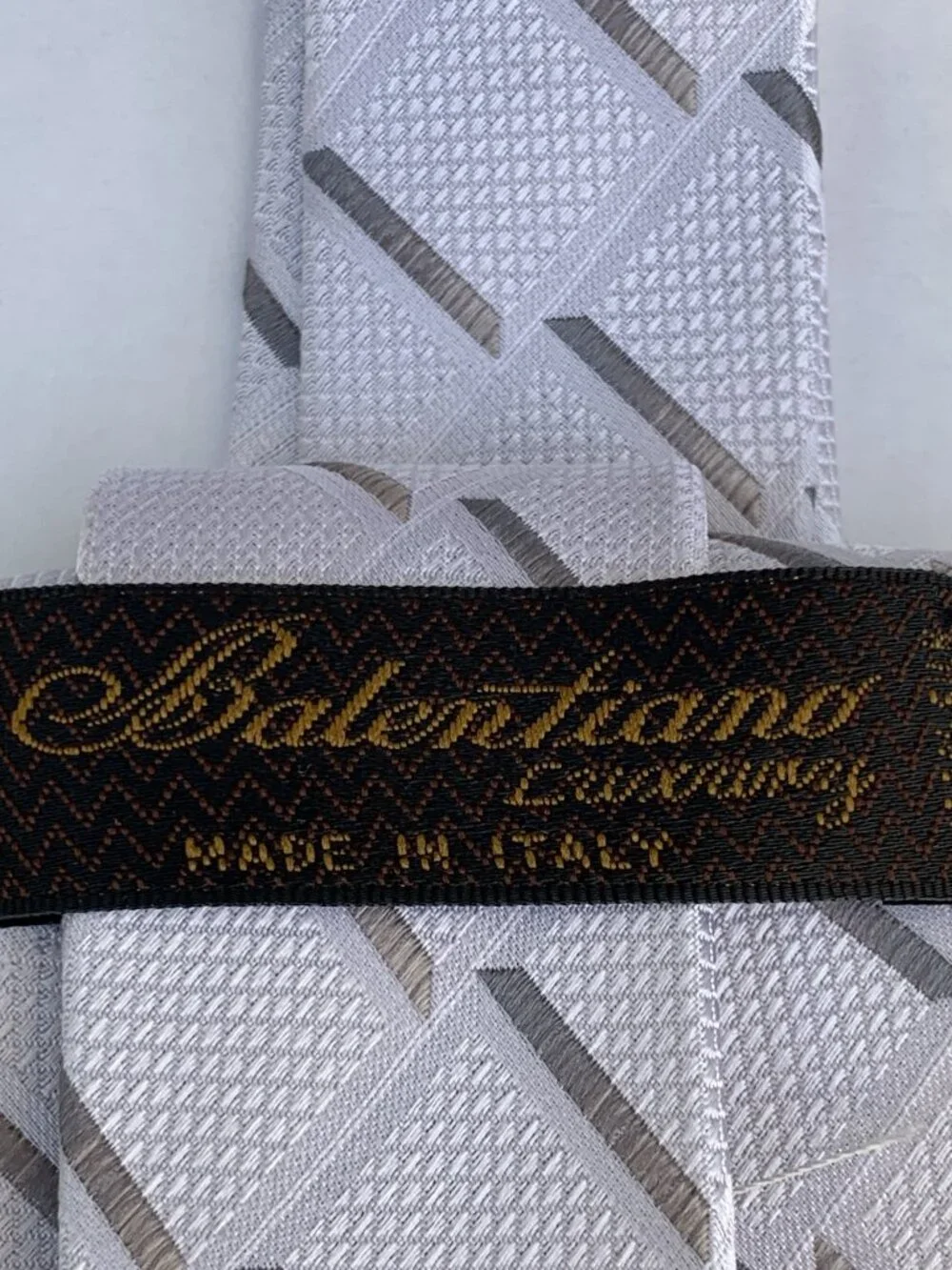 BALENTIANO Luxury 100% Silk Tie for Men Made in Italy 57
